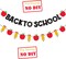 Pre-Strung Welcome Back to School Decorations Banner Black Glitter